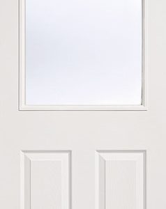 Internal White Primed 2 Panel 1 Light (CLEAR GLASS) Door